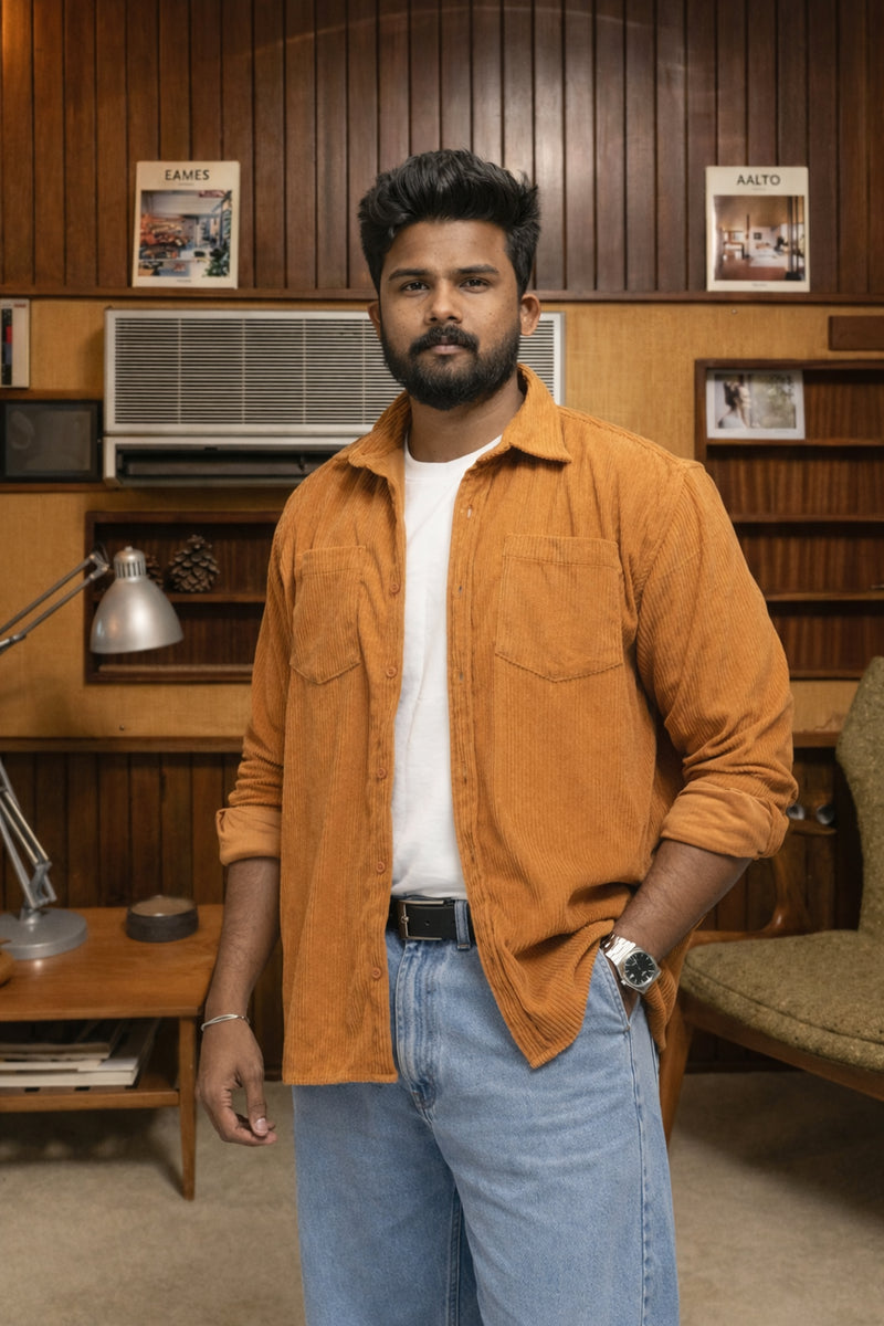 Mustard Corduroy Shacket