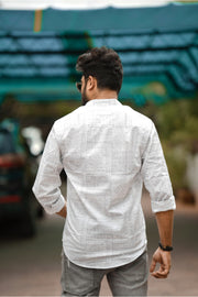 Pop Short Kurta - White