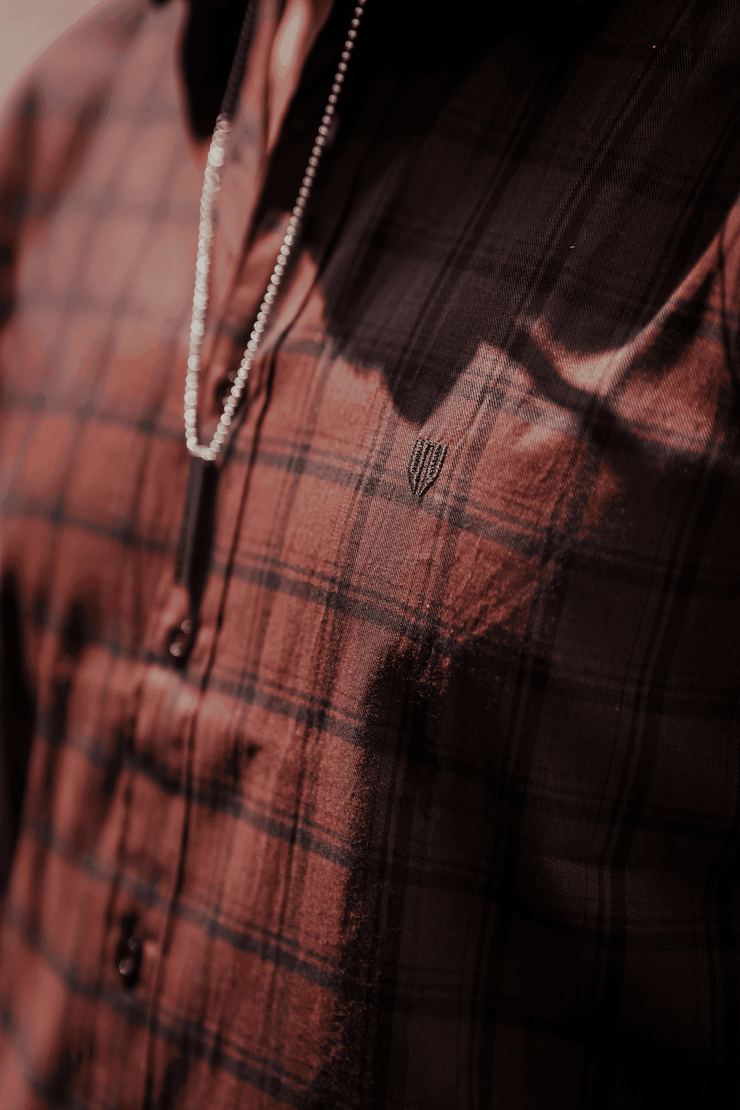 Checks Style - Maroon