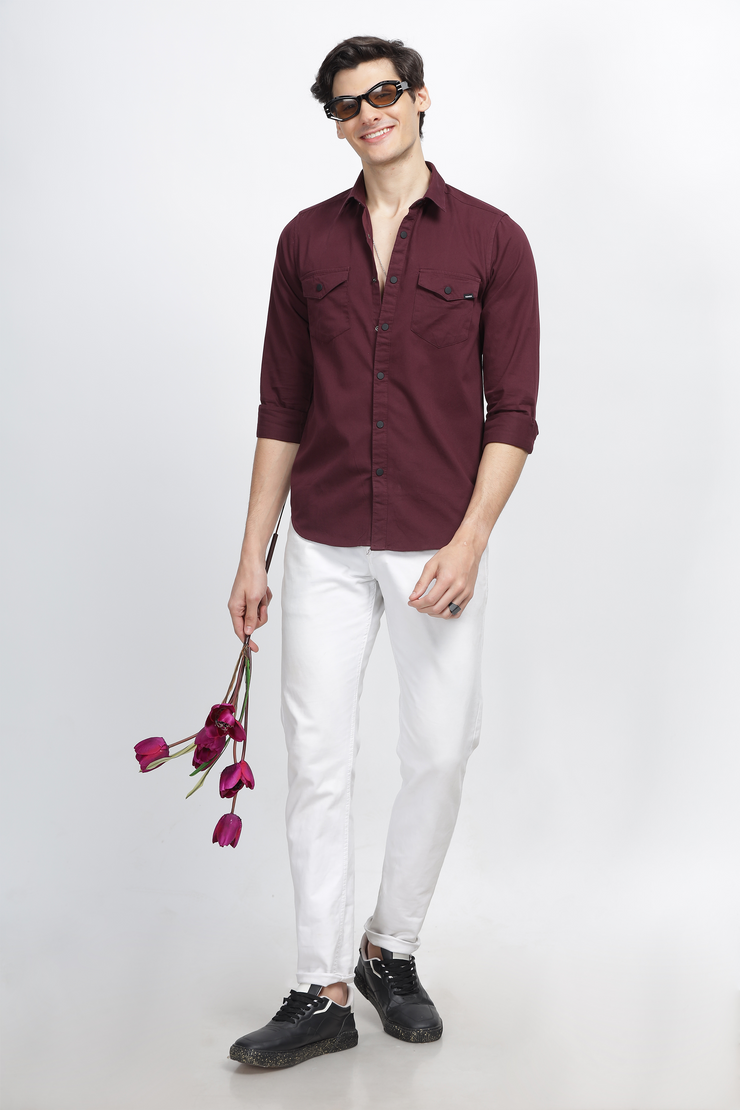 The Macho Shirt - Maroon