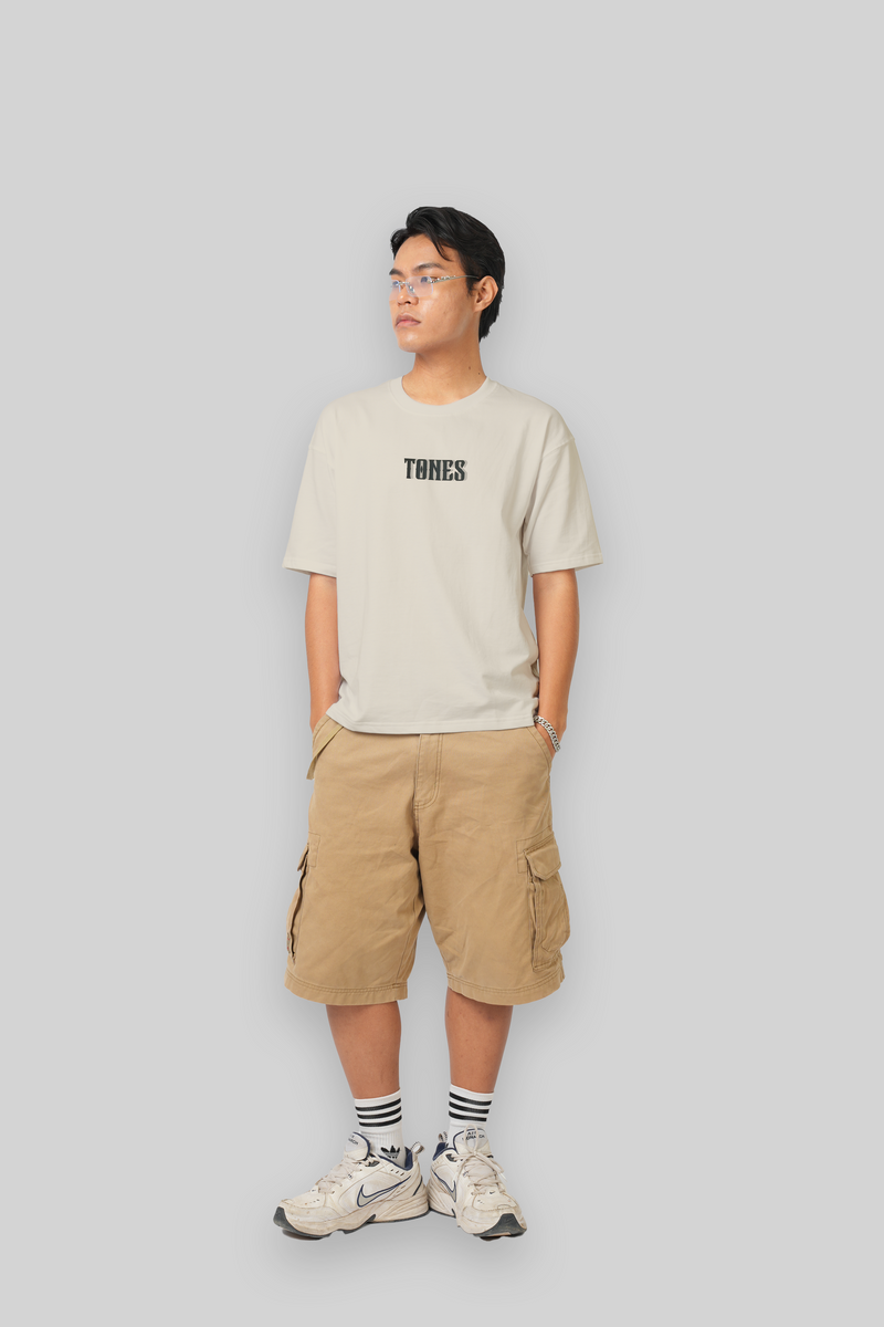STORM WEAVER  OVERSIZED TEE - COFEE BEIGE