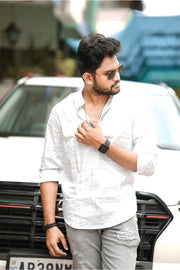 Pop Short Kurta - White
