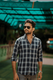 Checks Style - Navy