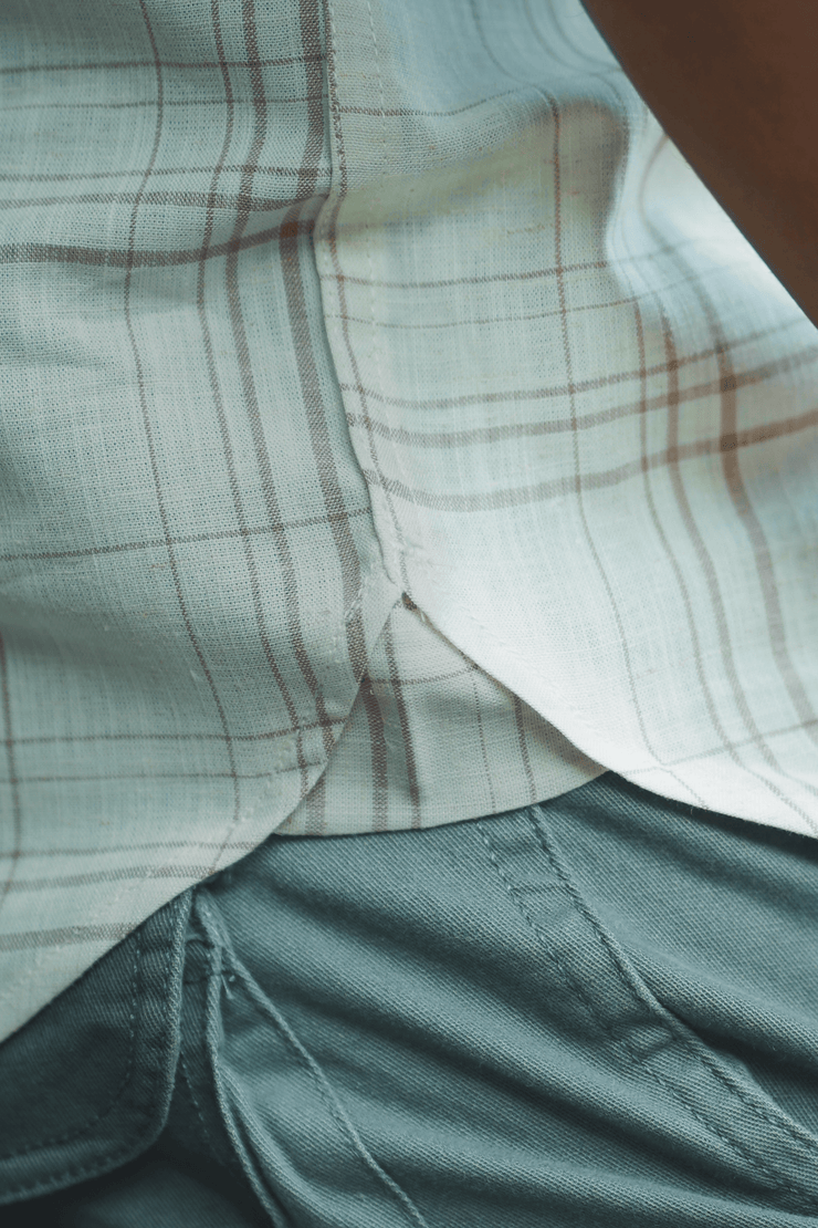 Linen Checks - Beige