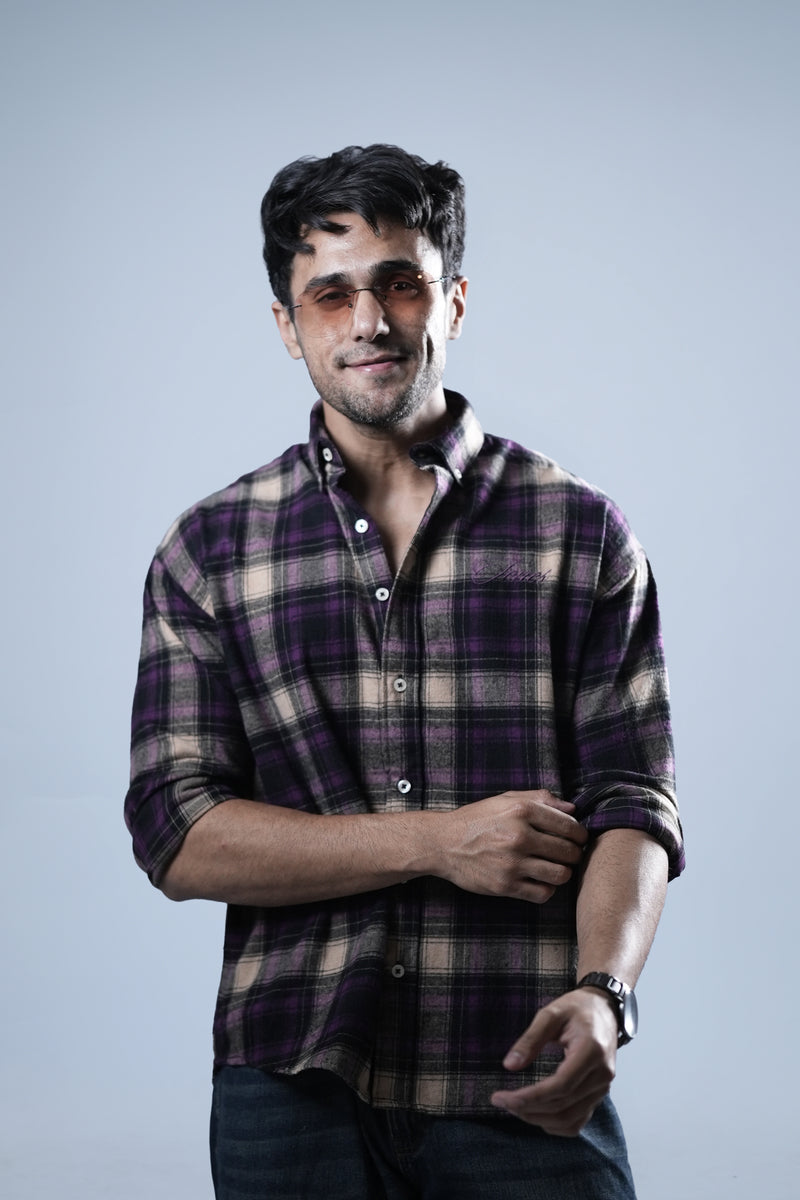 Deep Plum Flannel Shirt