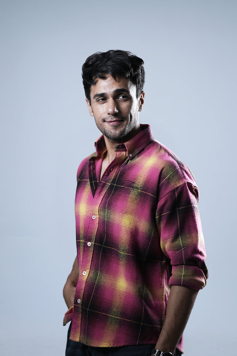 Berry Pink Flannel Shirt