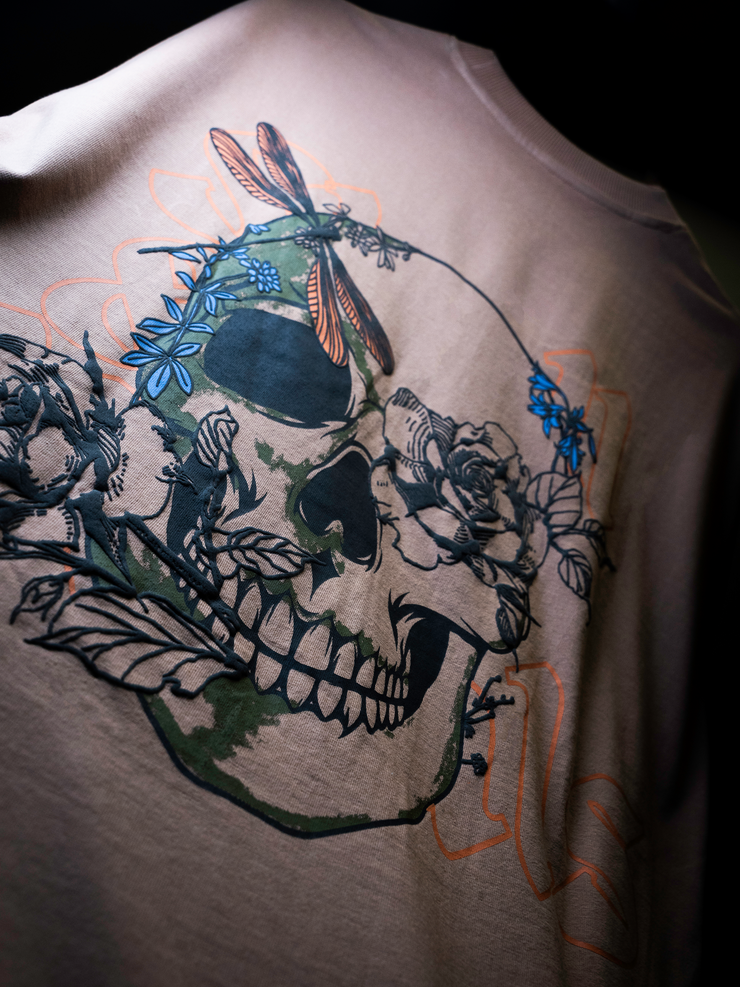 Skull & Petals - Peach