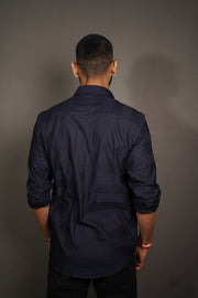 Self Pattern Plains - Navy Blue