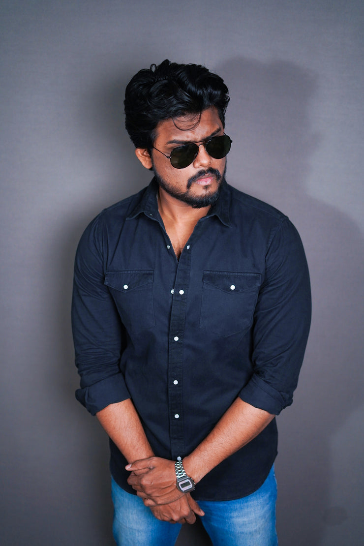 Double Pocket Shirt - Black