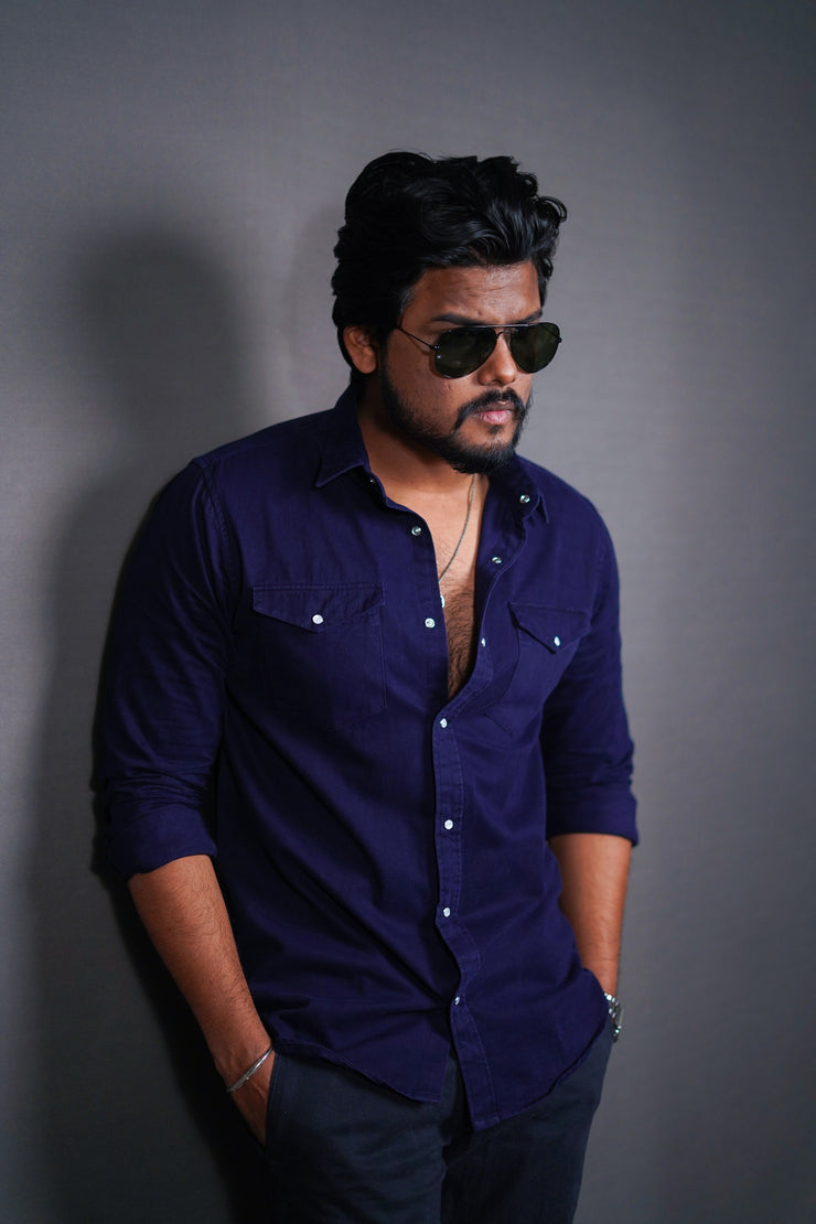 Double Pocket Shirt - Blue