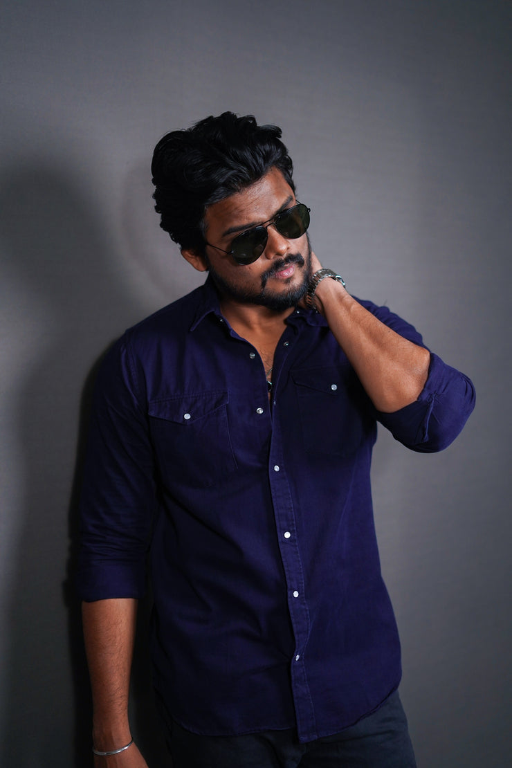 Double Pocket Shirt - Blue