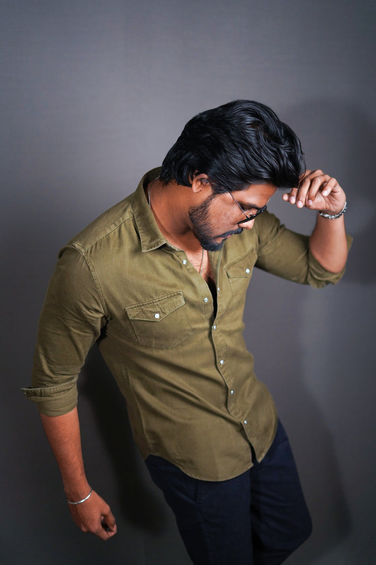 Double Pocket Shirt - Brown