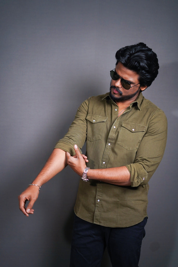 Double Pocket Shirt - Brown
