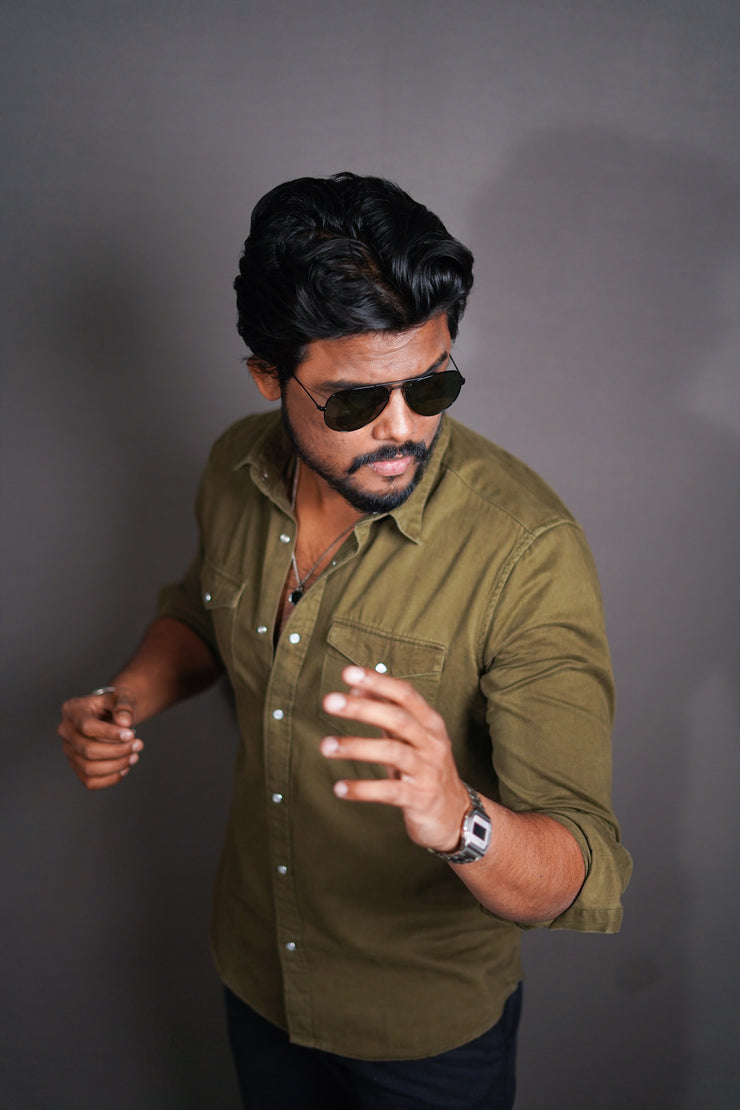 Double Pocket Shirt - Brown