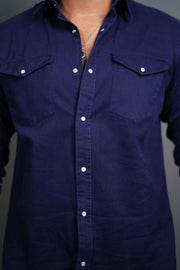 Double Pocket Shirt - Blue